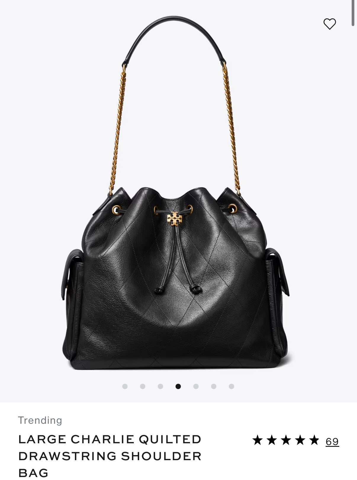 Custom Order - Base Shaper for Tory Burch LARGE CHARLIE QUILTED DRAWSTRING SHOULDER BAG