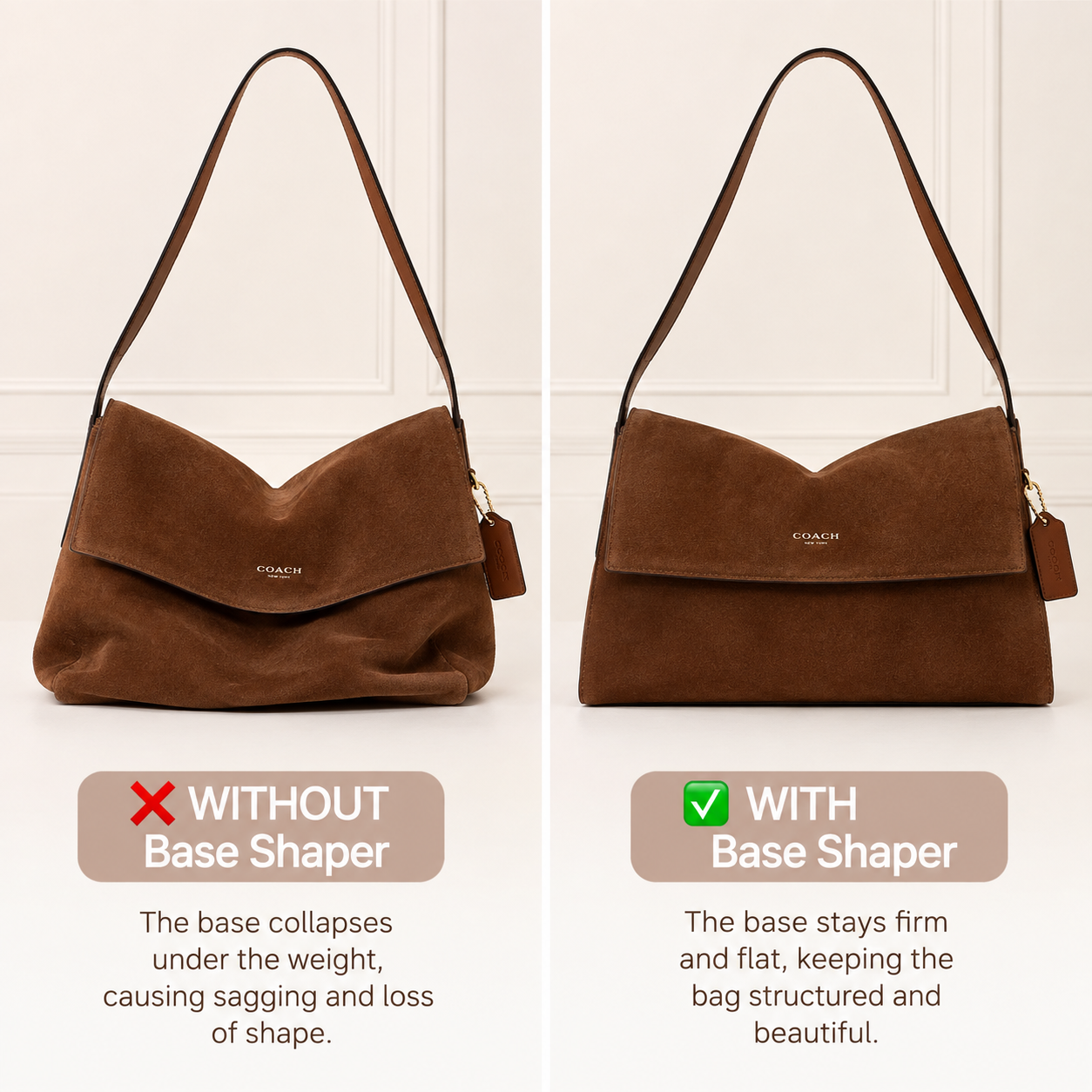 Base Shaper / Bag Insert Saver for COACH Chelsea Shoulder Bag 36