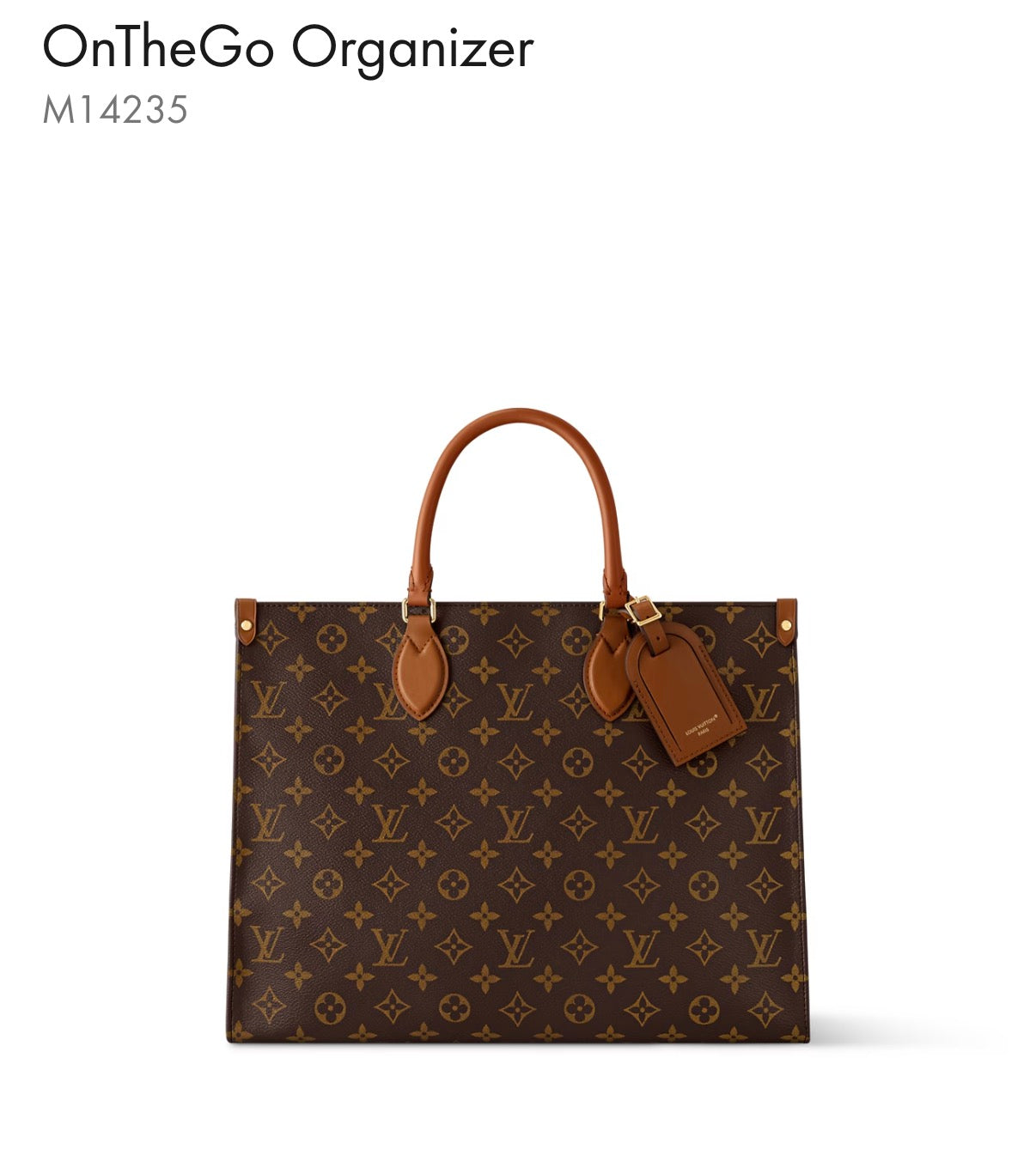 Custom Order - Base Shaper for LV ON THE GO Organiser Tote