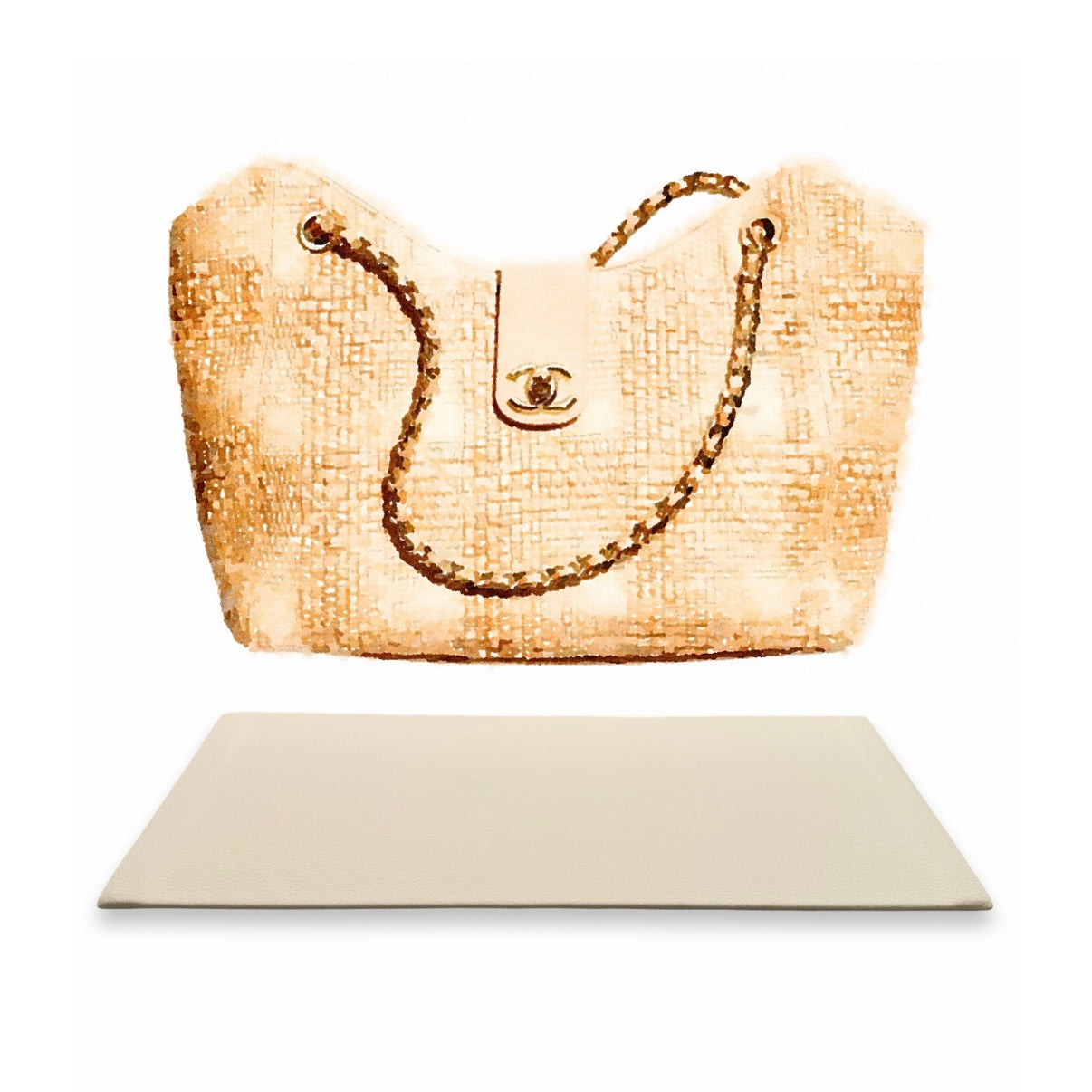 Base Shaper / Bag Insert Saver For CHANEL Braided Raffia Tote Bag
