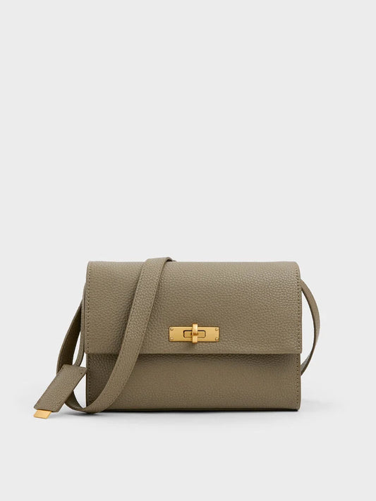 Custom Order - Base Shaper for Charles & Keith
Chance Recycled Leather Turn-Lock Crossbody Bag