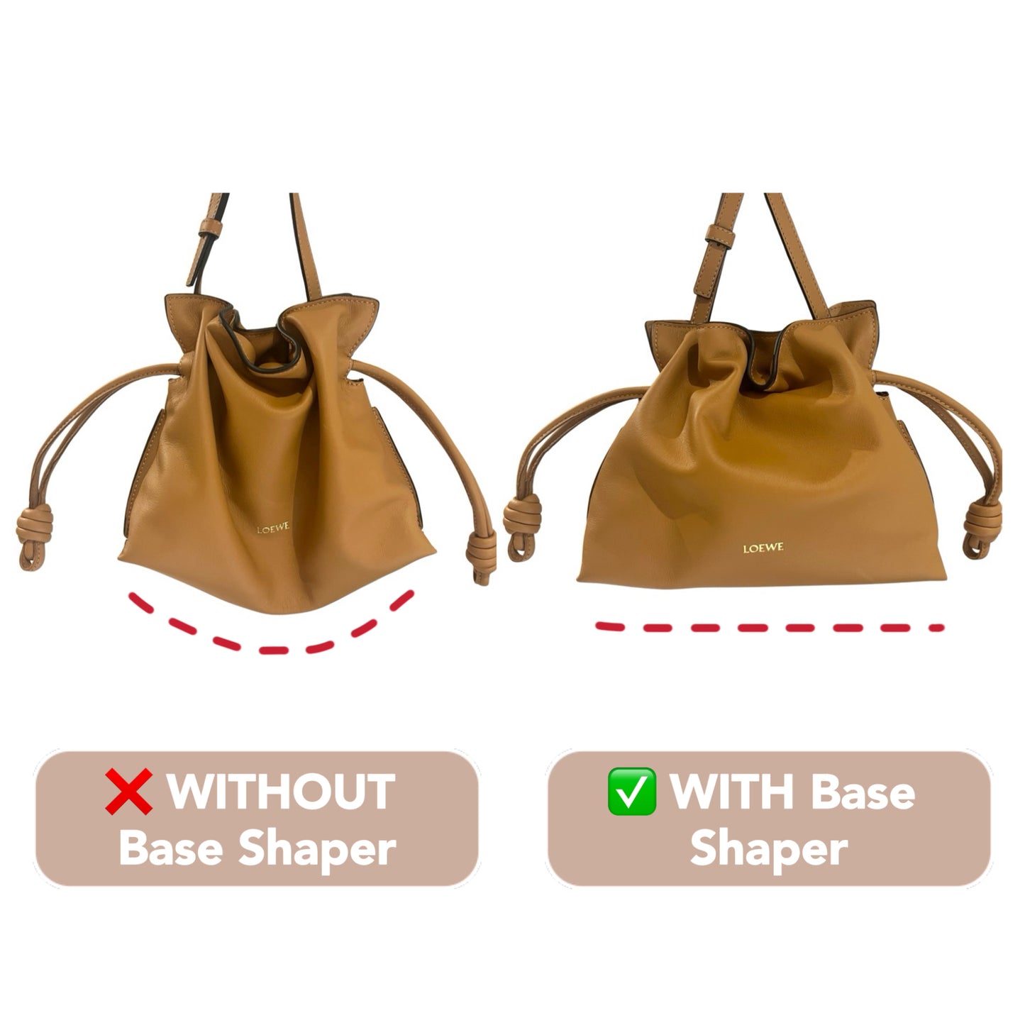 Base Shaper / Bag Insert Saver for LOEWE Flamenco Mini Clutch Bag