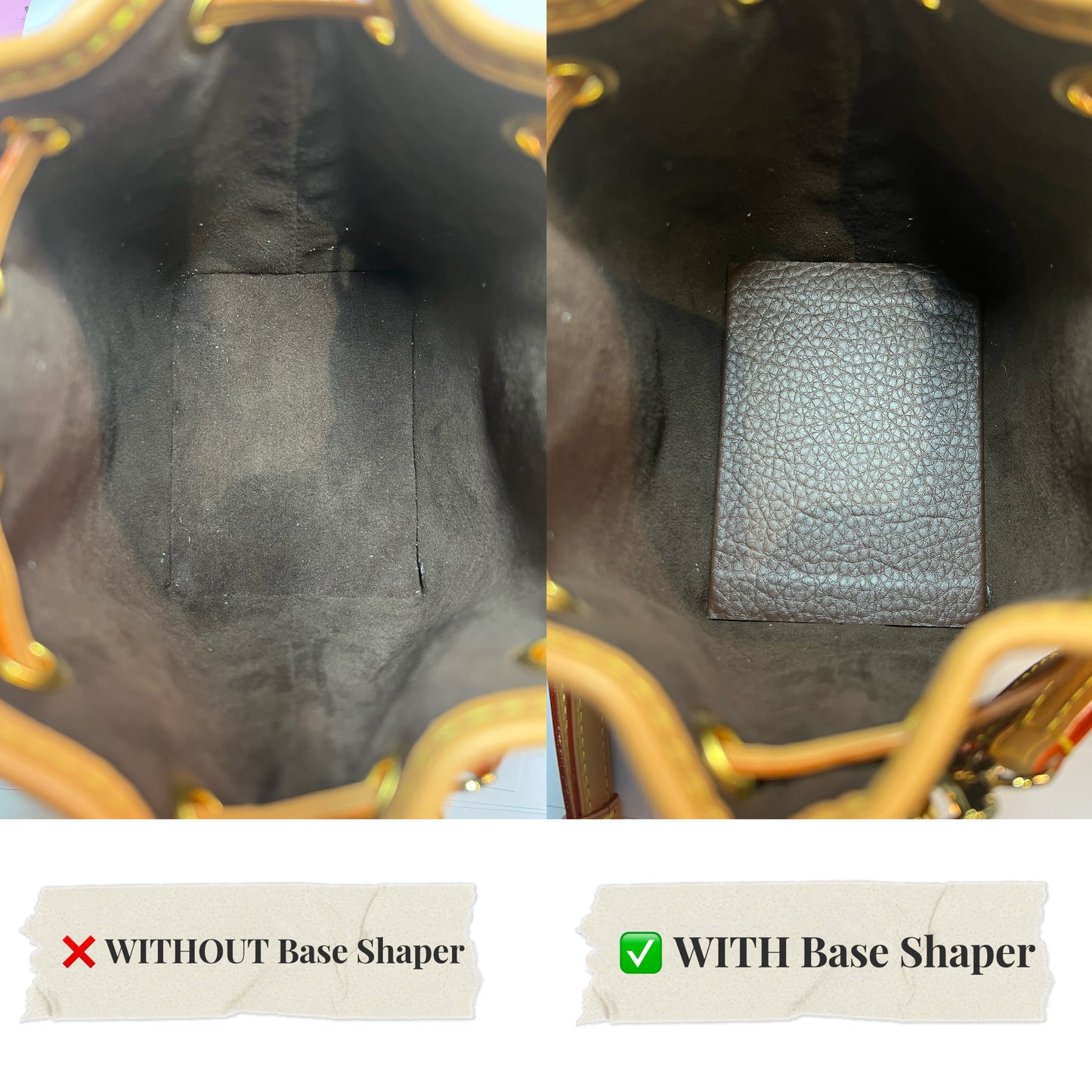 Base Shaper / Bag Insert Saver for Louis Vuitton Nano Noé Bucket Bag