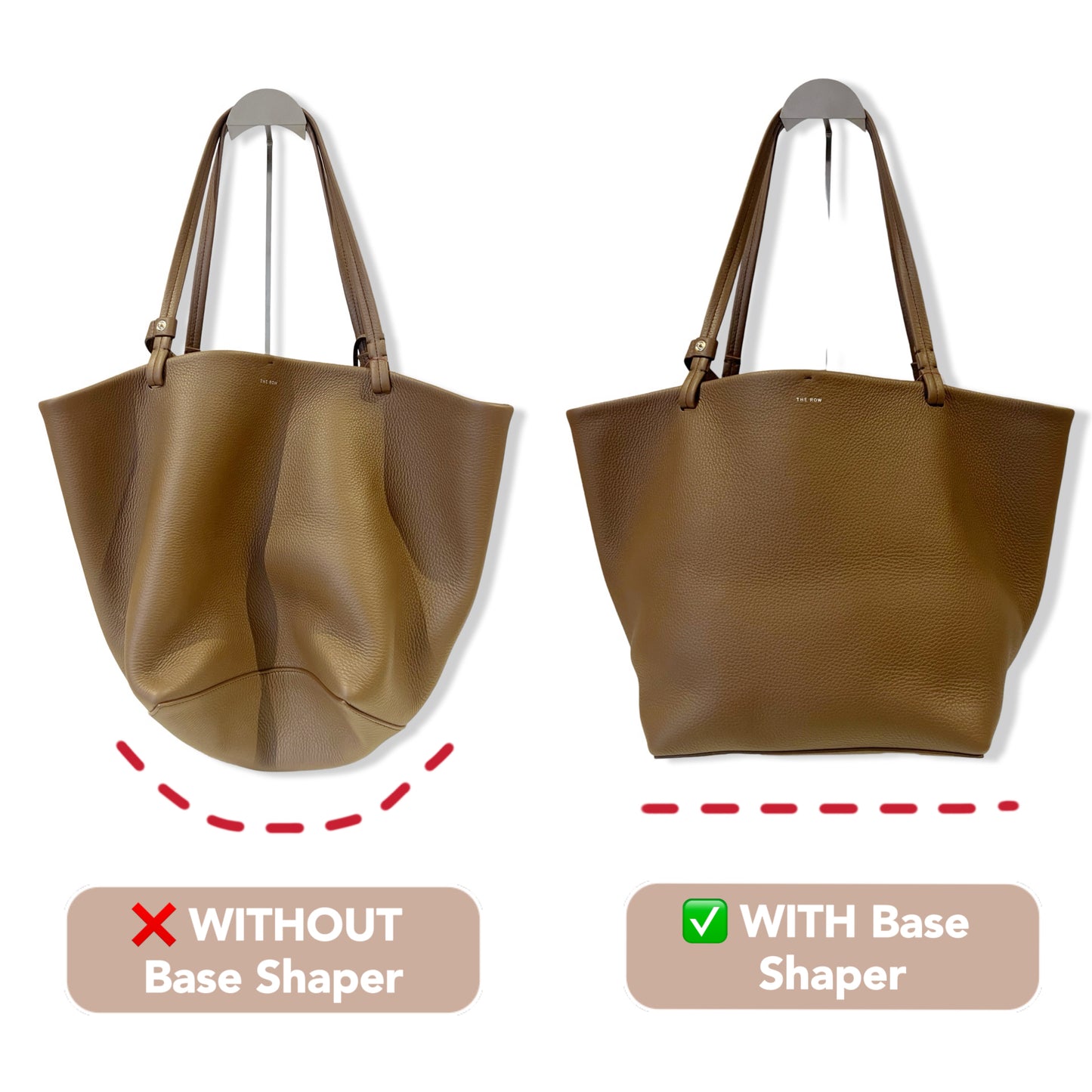 Base Shaper / Bag Insert Saver for THE ROW Park Three Tote Bag Medium