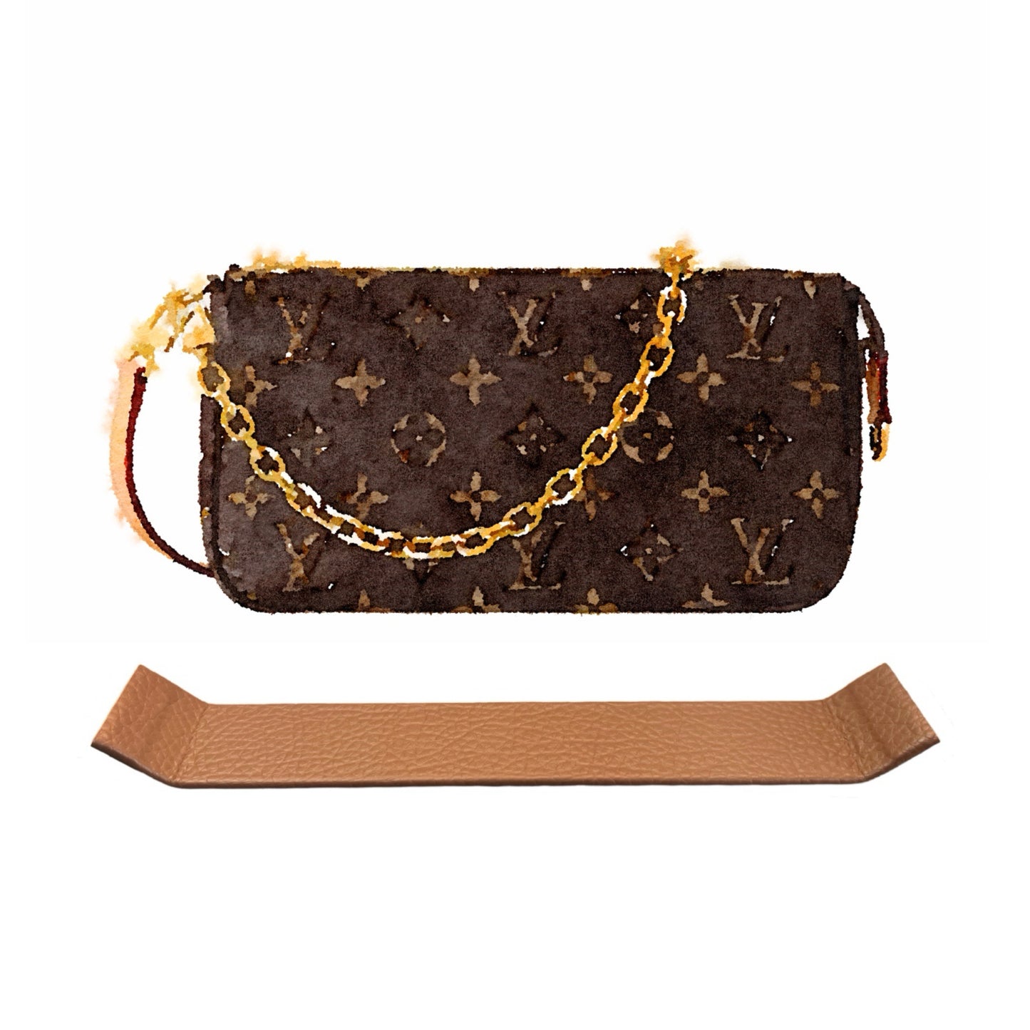 Base Shaper / Bag Insert Saver For Louis Vuitton Pochette Accessoires with Chain (New Version with Chain)