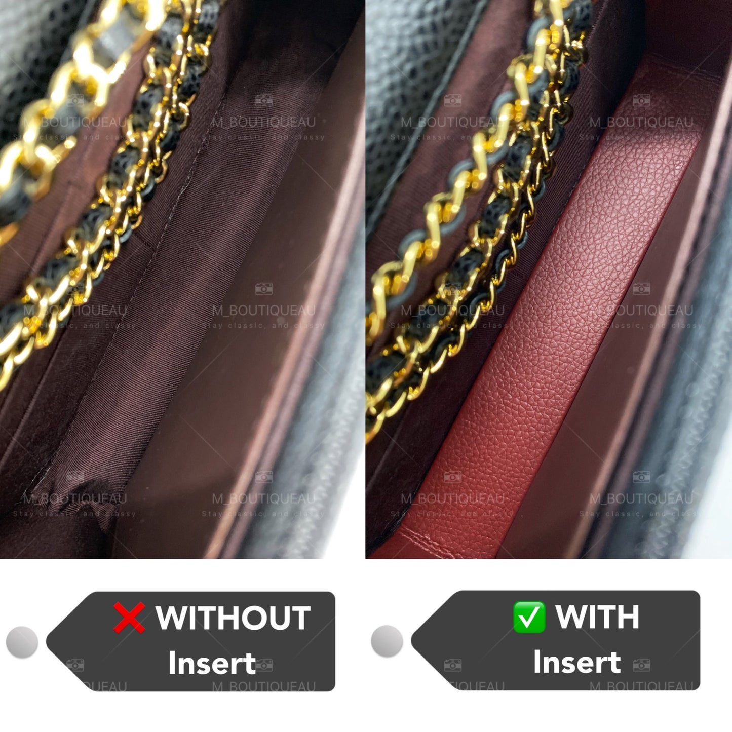 Base Shaper / Bag Insert Saver For DIOR Miss Dior Chain Pouch WOC