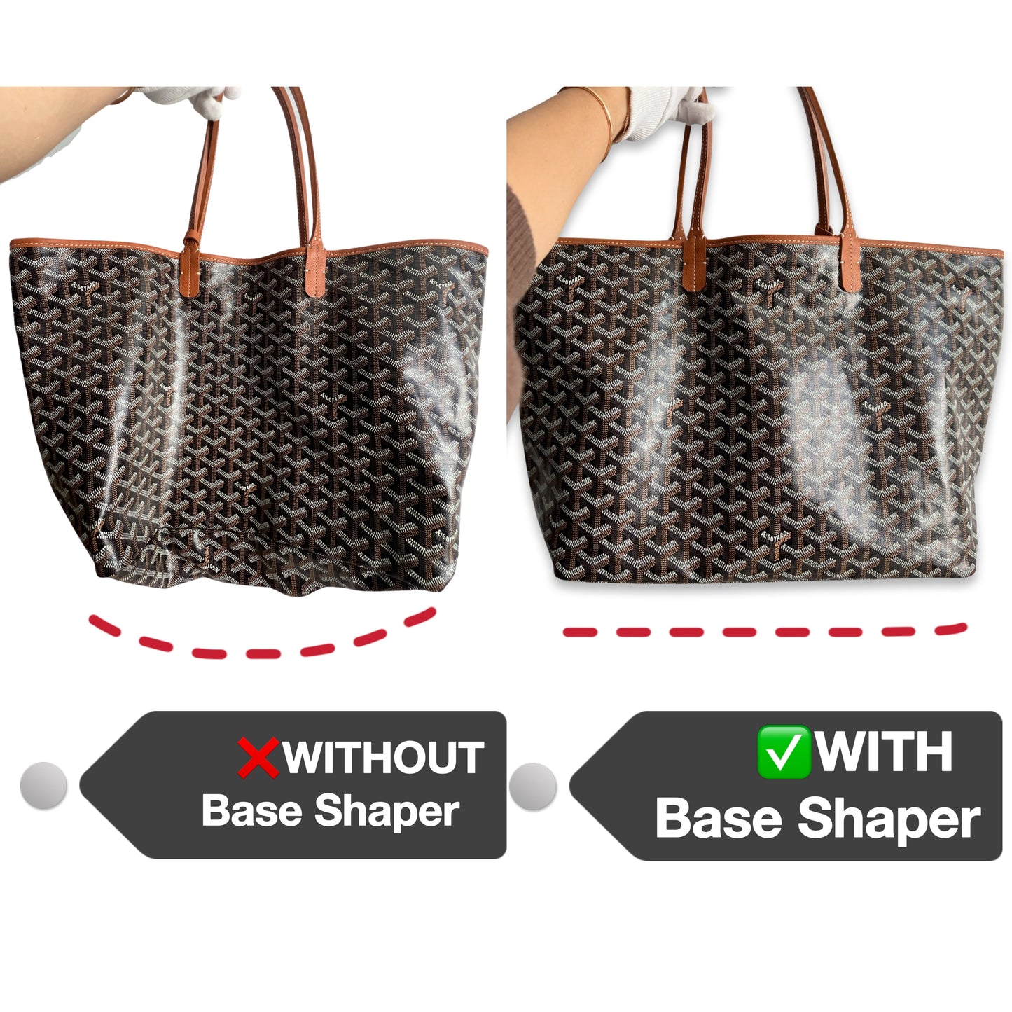 Base Shaper / Bag Insert Saver for GOYARD St Louis GM Tote Bag