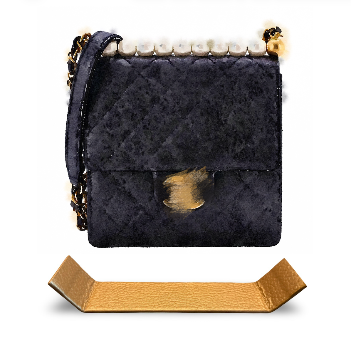Base Shaper / Bag Insert Saver for CHANEL Chic Pearls Mini Flap Bag
