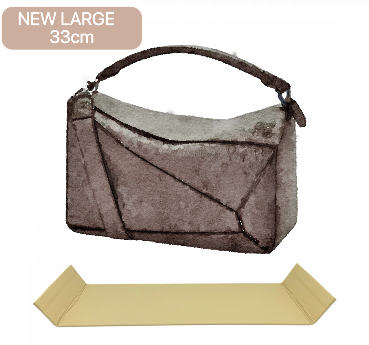 Base Shaper / Bag Insert Saver for LOEWE Large Puzzle Bag 33cm in Supple Grained Calfskin