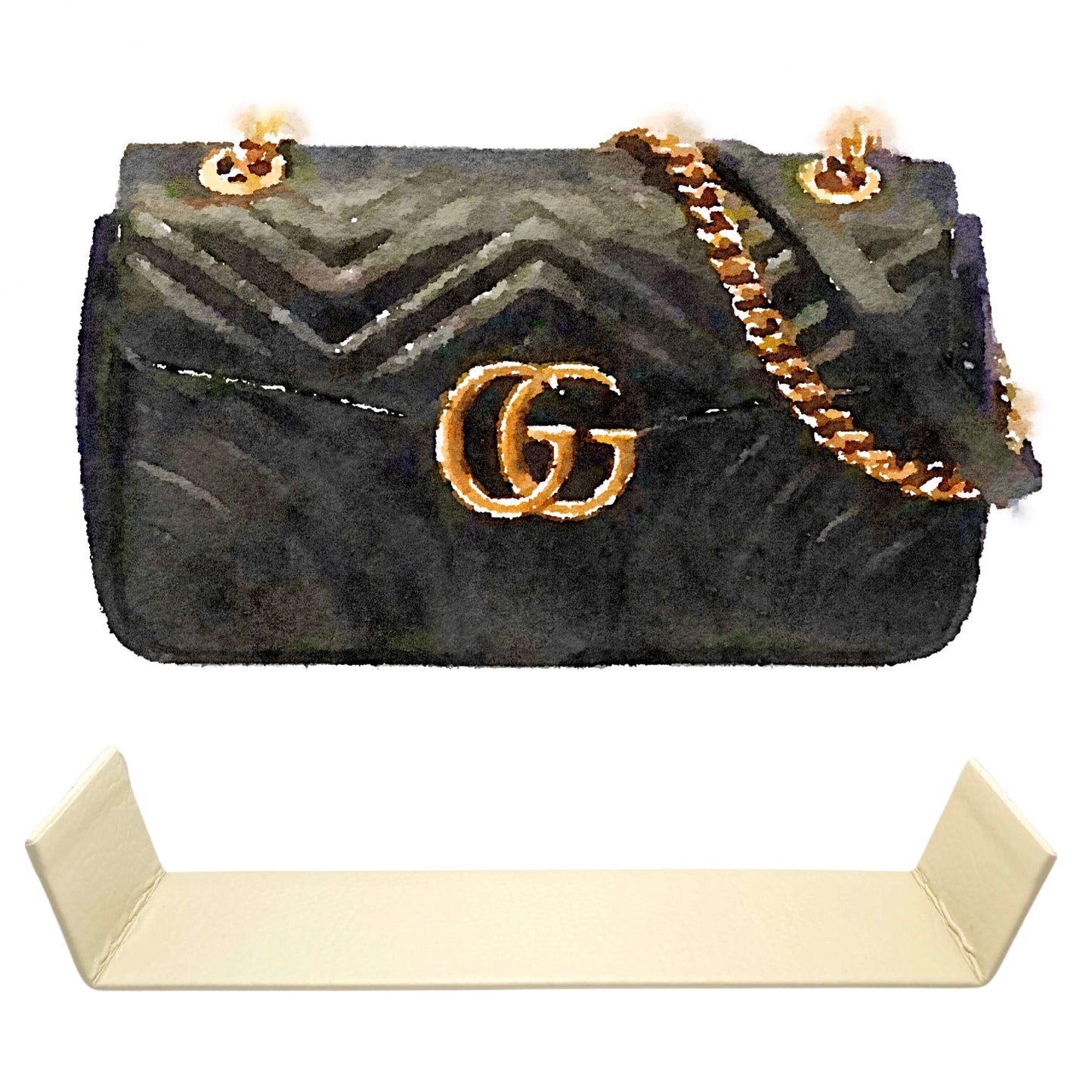 Base Shaper / Bag Insert Saver for GUCCI GG Marmont Small Matelassé Flap Bag