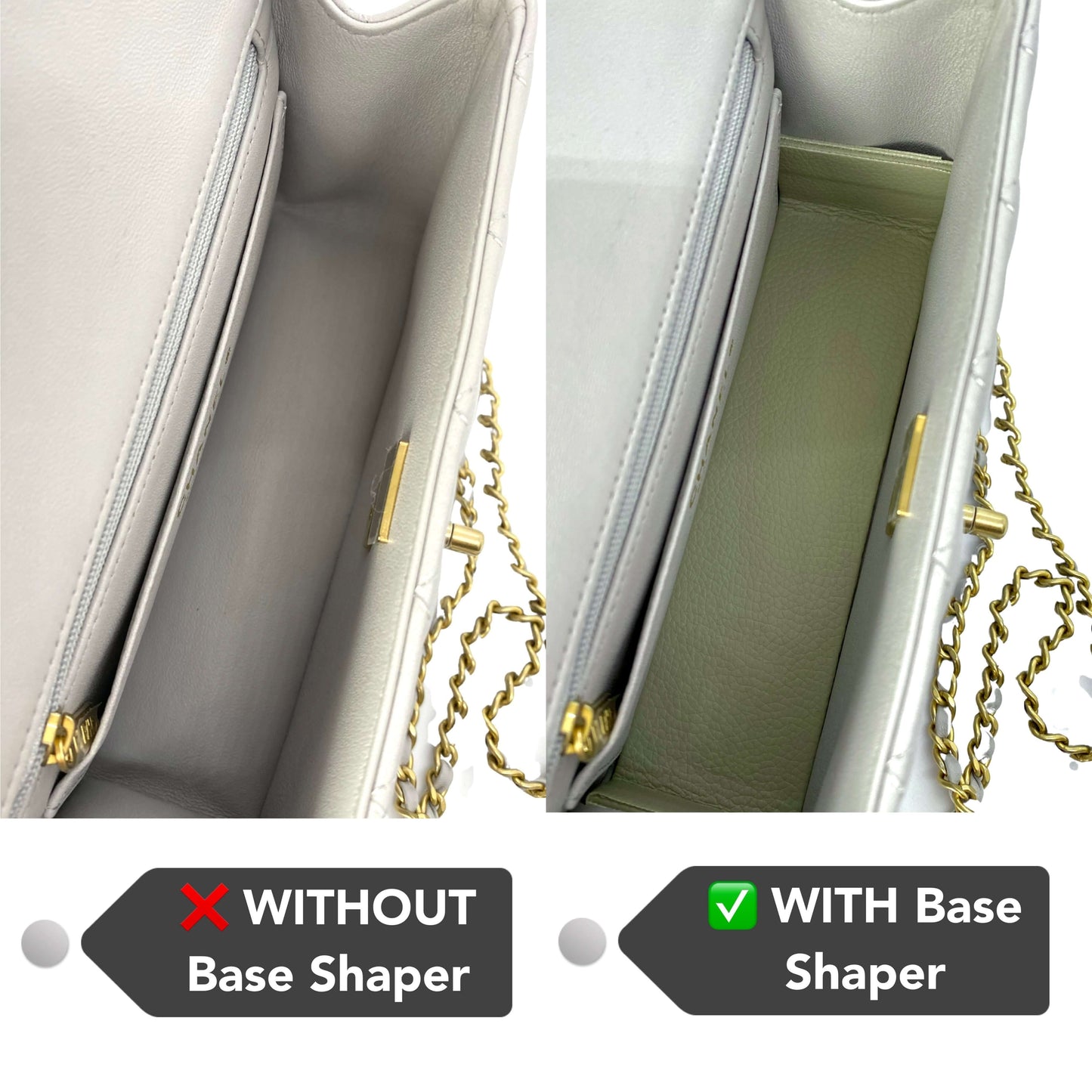 Base Shaper / Bag Insert Saver for CHANEL Mini Top Handle Rectangle