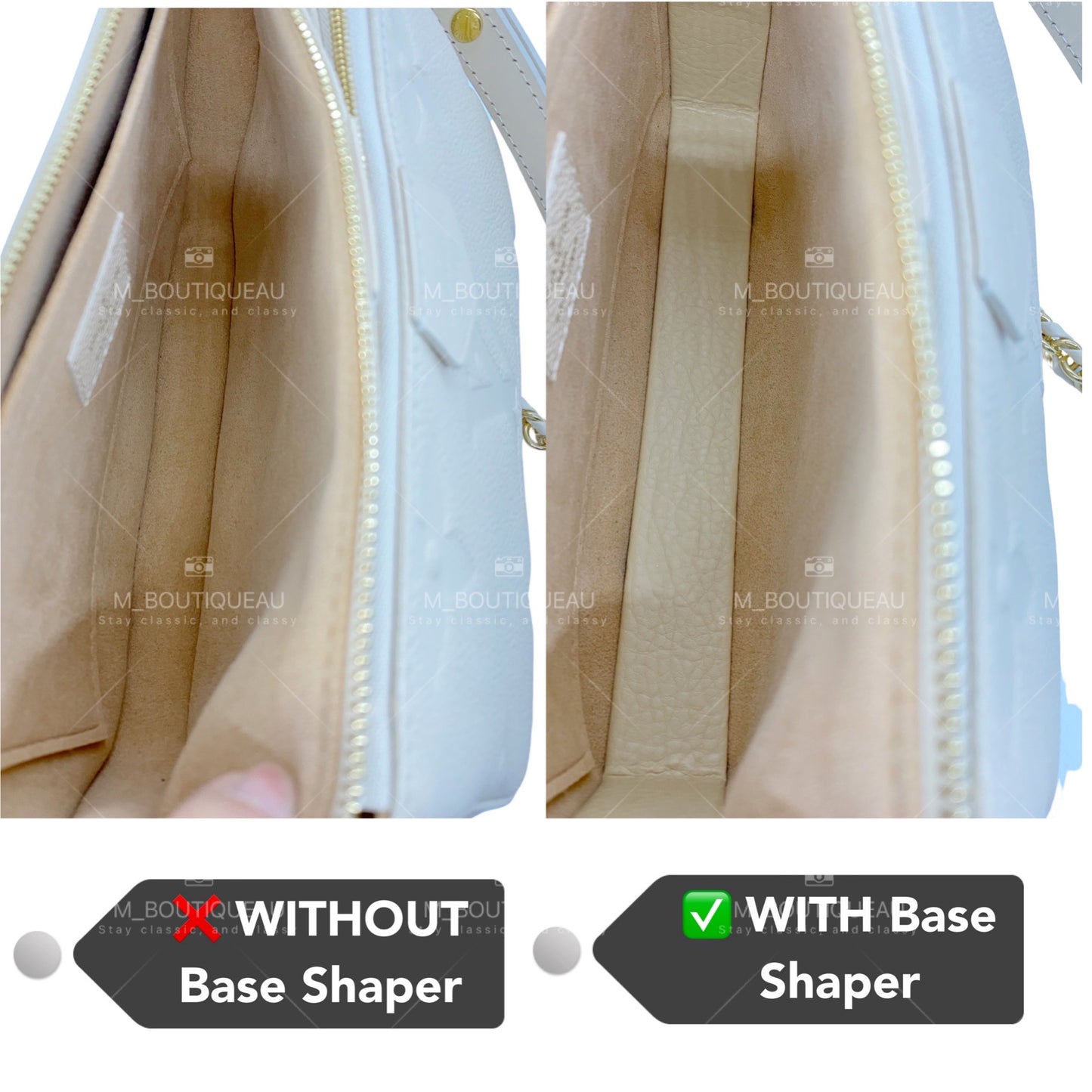 Base Shaper / Bag Insert Saver For Louis Vuitton Multi Pochette Accessoires in Empreinte Leather Version