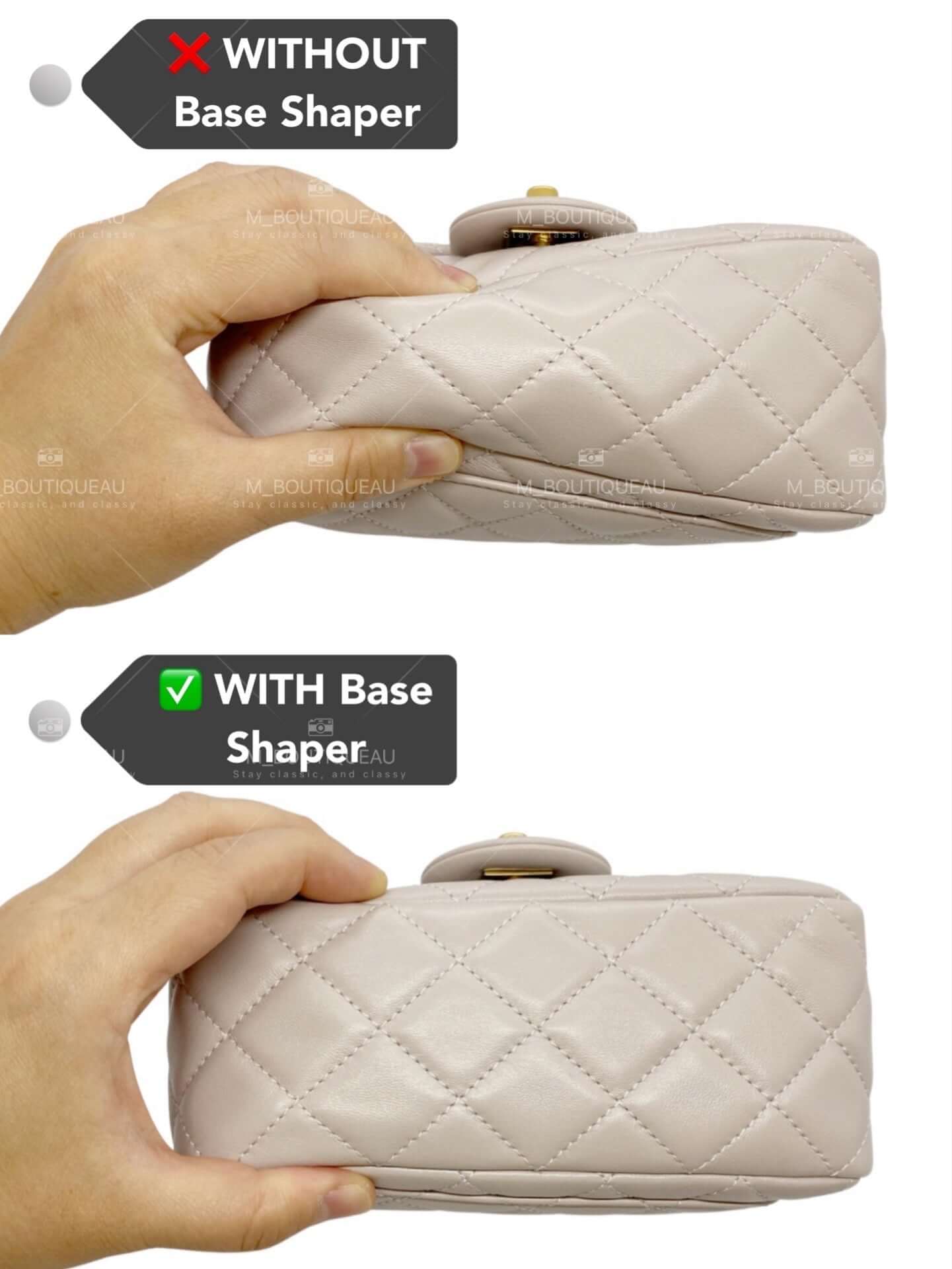 Base Shaper / Bag Insert Saver for CHANEL Pending CC Mini Flap (22P Collection with Enamel CC)