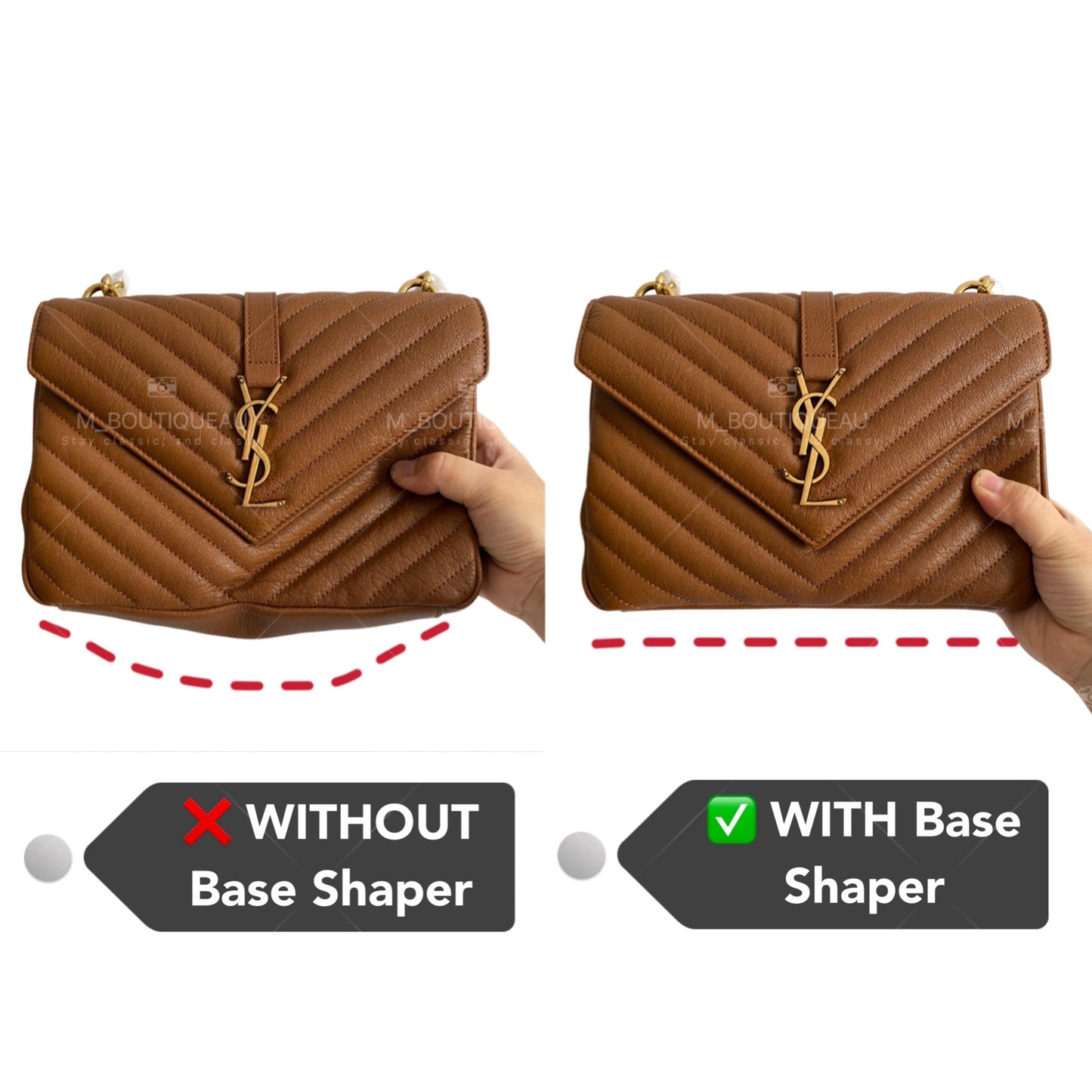 Base Shaper / Bag Insert Saver for YSL Saint Laurent College Medium Flap Bag