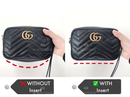 Base Shaper / Bag Insert Saver for GUCCI Marmont Matelasse Mini Camera Shoulder Bag