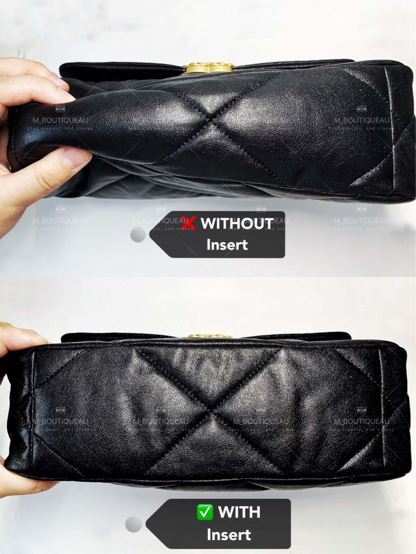 Base Shaper / Bag Insert Saver for CHANEL 19 Small Flap Bag (26cm)