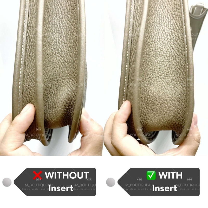  Vegan Leather Bag Base Shaper in Dark Beige Color Compatible  for the Designer Bag Herbag 31 : Handmade Products