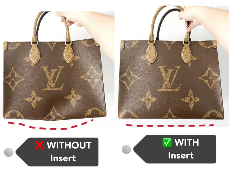 Base Shaper / Bag Insert Saver for Louis Vuitton On The Go Tote MM Canvas Version