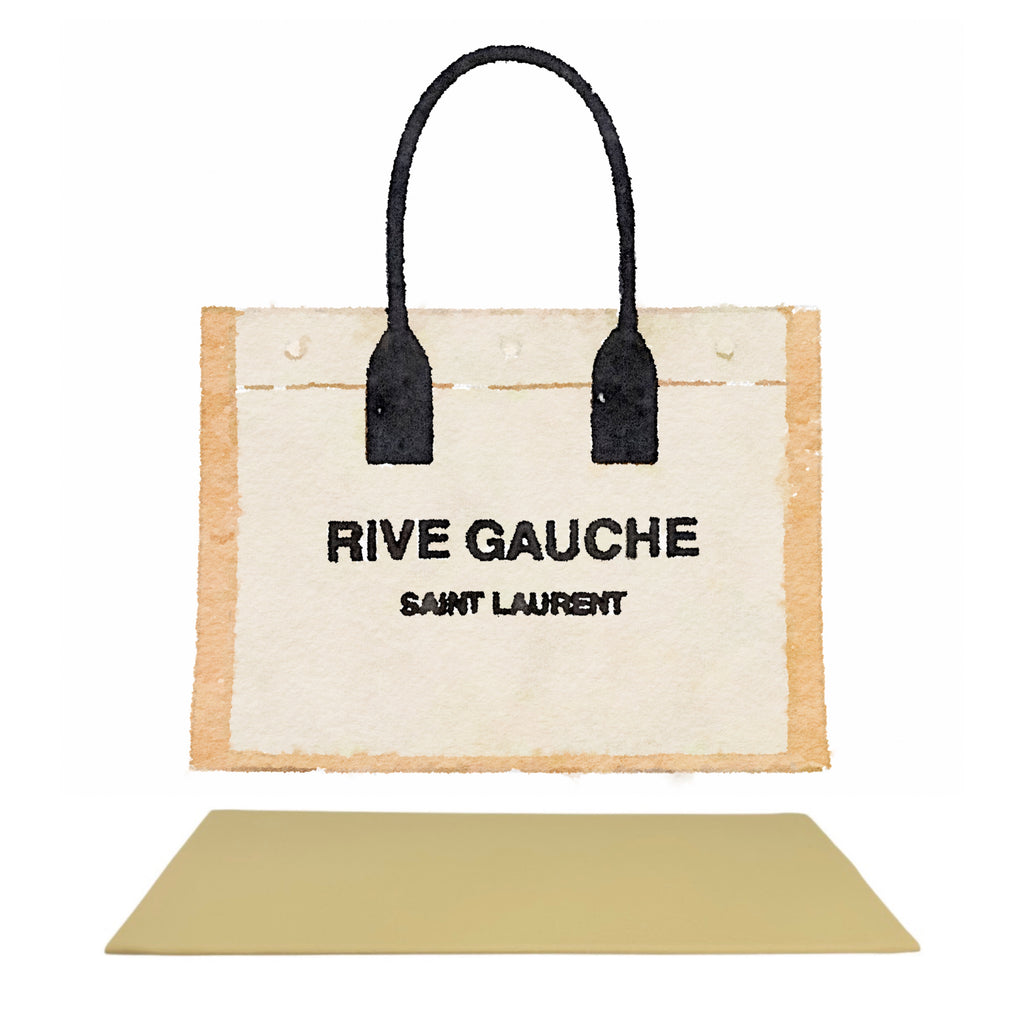 RIVE GAUCHE large tote bag in printed canvas and leather, Saint Laurent